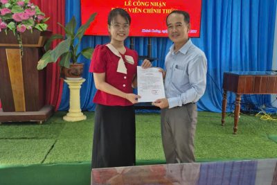 LỄ CÔNG NHẬN ĐẢNG VIÊN CHÍNH THỨC